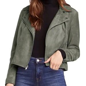 BB Dakota Olive Vegan Suede Jacket